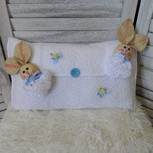 Easter Bunny Accent Pillow - Handmade